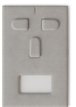 Вкладыш 05/наклонный/для гарнитура/3 язычка/окошко для бирки/прорезь для нитки