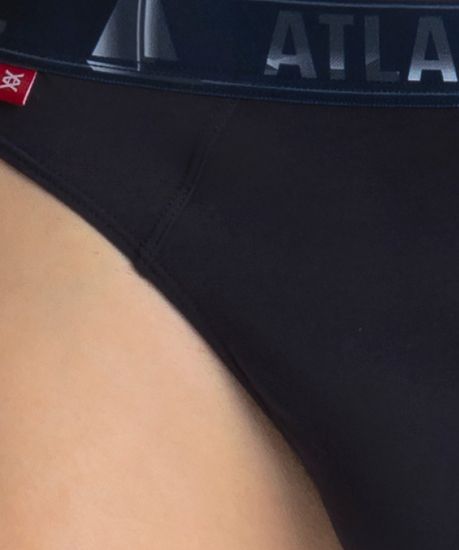 Мужские трусы (3шт) слипы спорт Atlantic 3MP-139, темно-синие