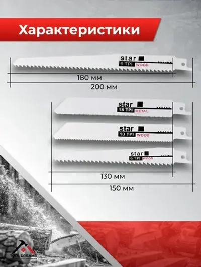 Полотно для сабельной пилы, набор из 10шт