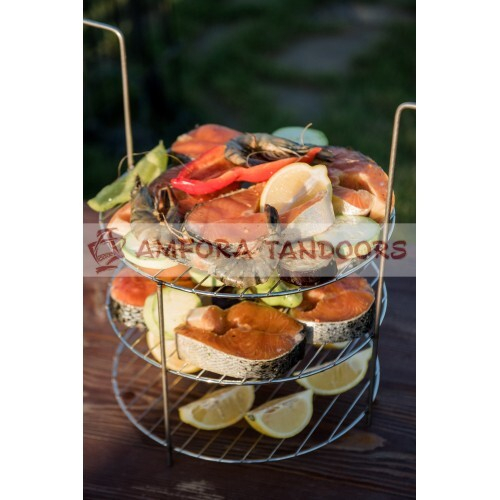 Этажерка 4х ярусная средняя d=22см к тандырам Атаман, Большой,  Античный, Атаман, Дастархан