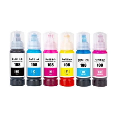Набор чернил AQ, аналог Epson Multipack 108 для L8050/L18050 (CMY BK LC LM 6x70ml)