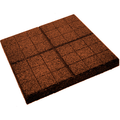 Резиновая плитка «Сетка» 350х350x30 мм Коричневая