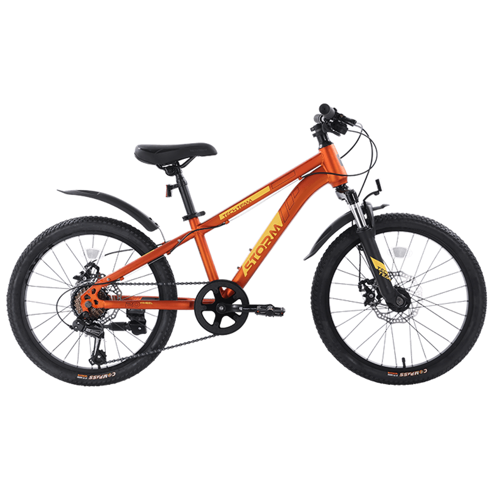 Велосипед TechTeam Storm 20"х11" оранжевый 2023