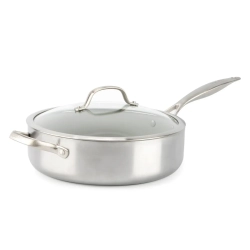 GreenPan Сковорода Venice Pro 28 см 4,8 л everyshine светло-серая с крышкой