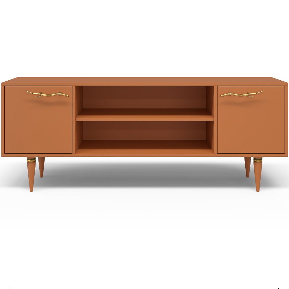 Тумба под ТВ Арт Колор matte 155см Классик Голд Томленый оранжевый матовый