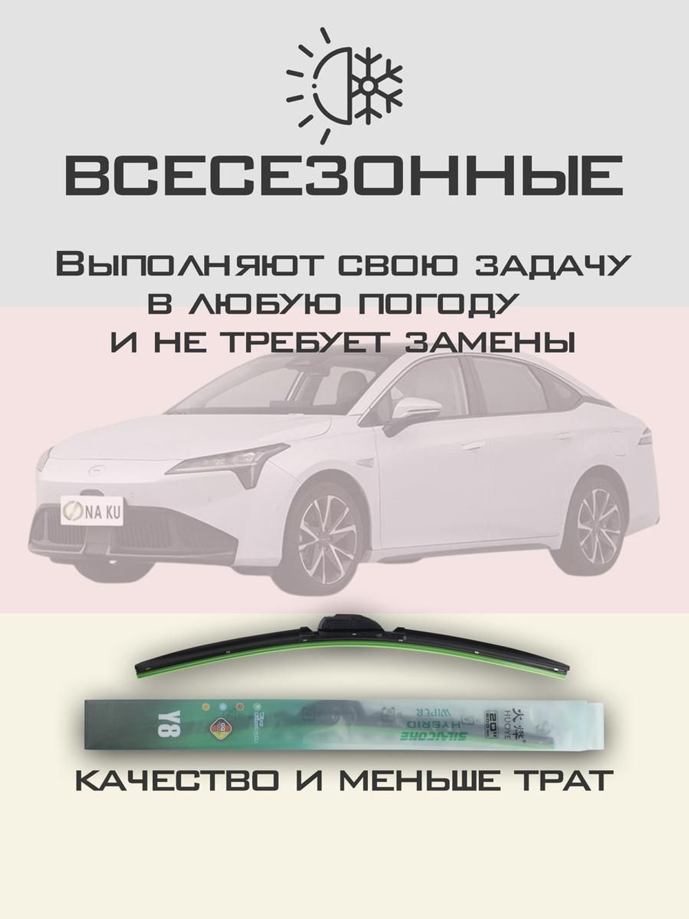 Щетки стеклоочистителя HUOYE Y8 600/450 мм на Forthing T5 | Push button