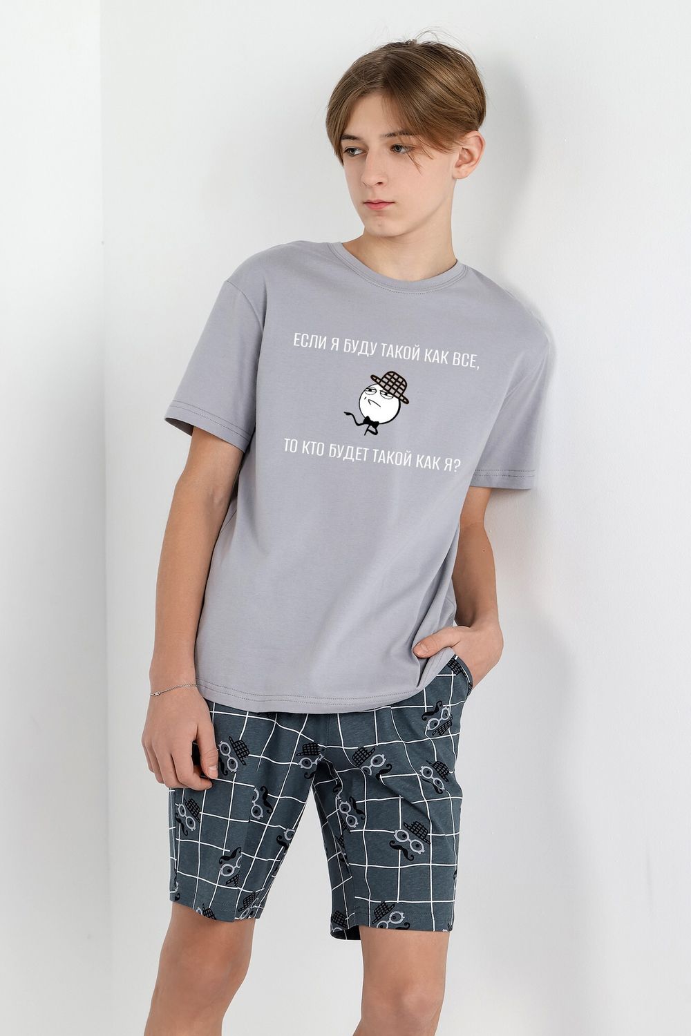 Костюм для мальчика Чарли-2 Виотекс СВЕТЛО-СЕРЫЙ