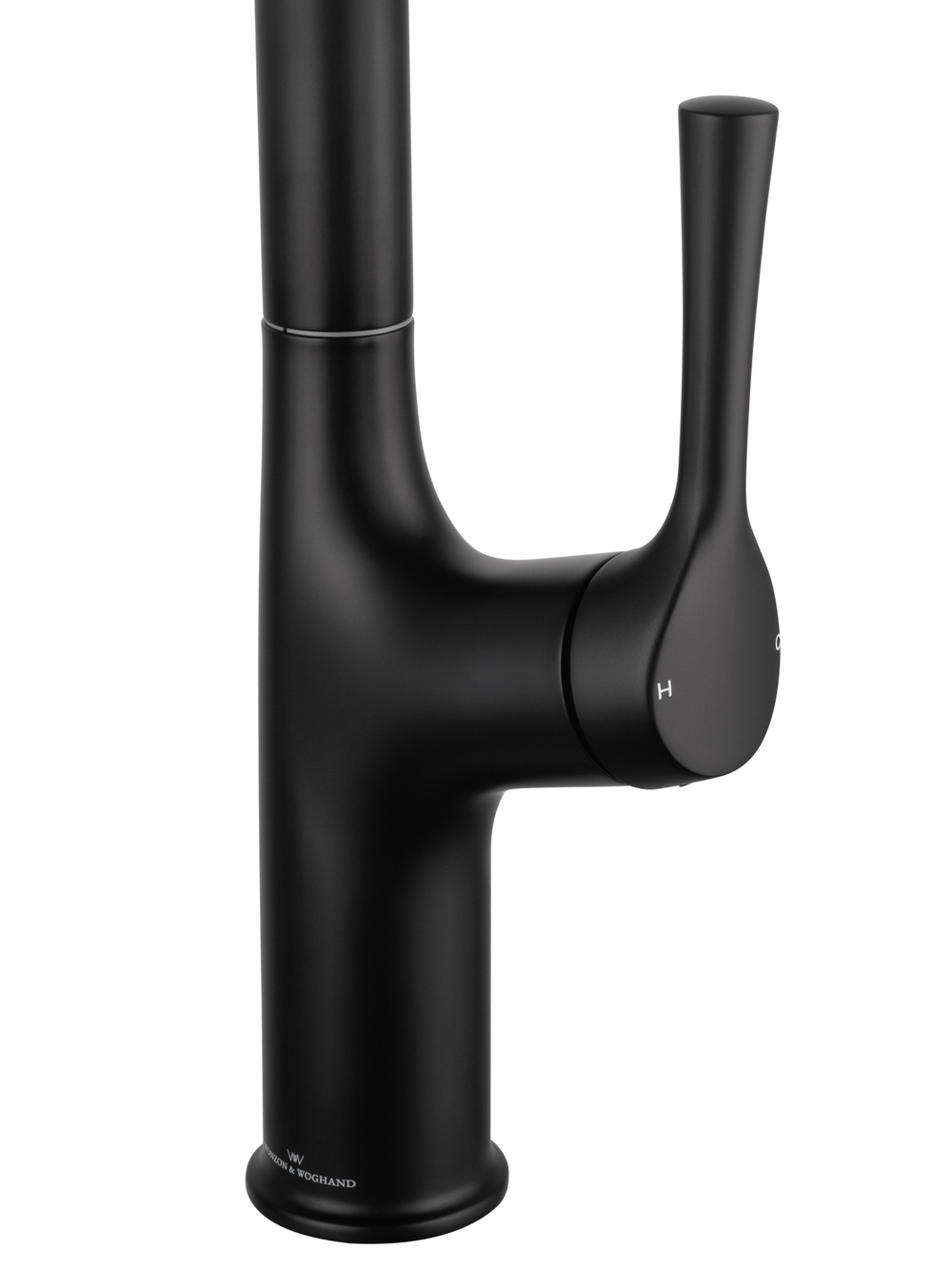 Смеситель для кухни с выдвижным изливом WONZON & WOGHAND, Черный матовый (WW-AE54123-MB)