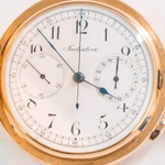 Антикварные золотые карманные часы «INITIATIVE»