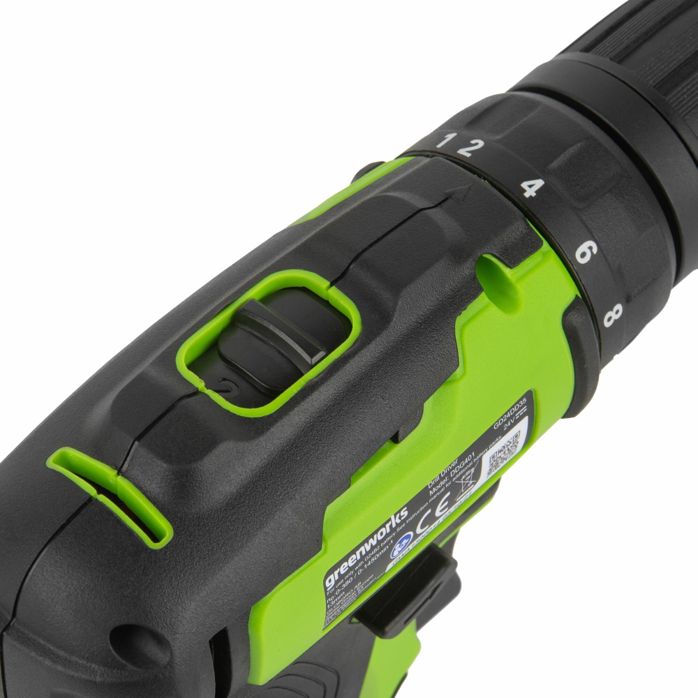 Дрель-шуруповерт аккумуляторная GREENWORKS GD24DD35 24В,35Hm,13мм,без АКБ и ЗУ (3704007)
