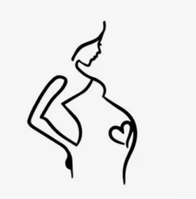 Топпер акриловый «Силуэт женское счастье» черный