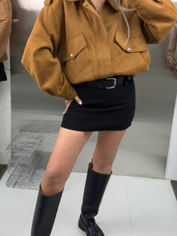 Юбка-шорты женские арт. 1017 цвет "чёрный"