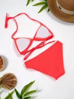 купальник раздельный 3 в 1 кроп топ парео и трусики