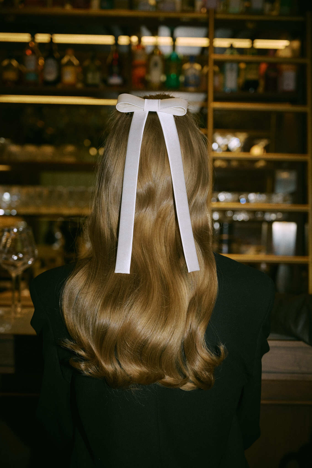 Бант "Мэри" удлиненный белый