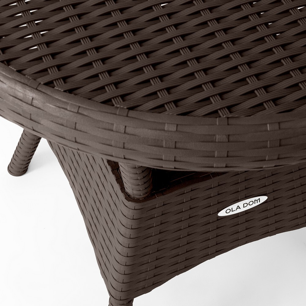 Набор садовой мебели RATTAN стол круглый + 2 кресла, Цвет: Коричневый.