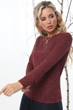 Лонгслив бордовый в рубчик DStrend (Акция)