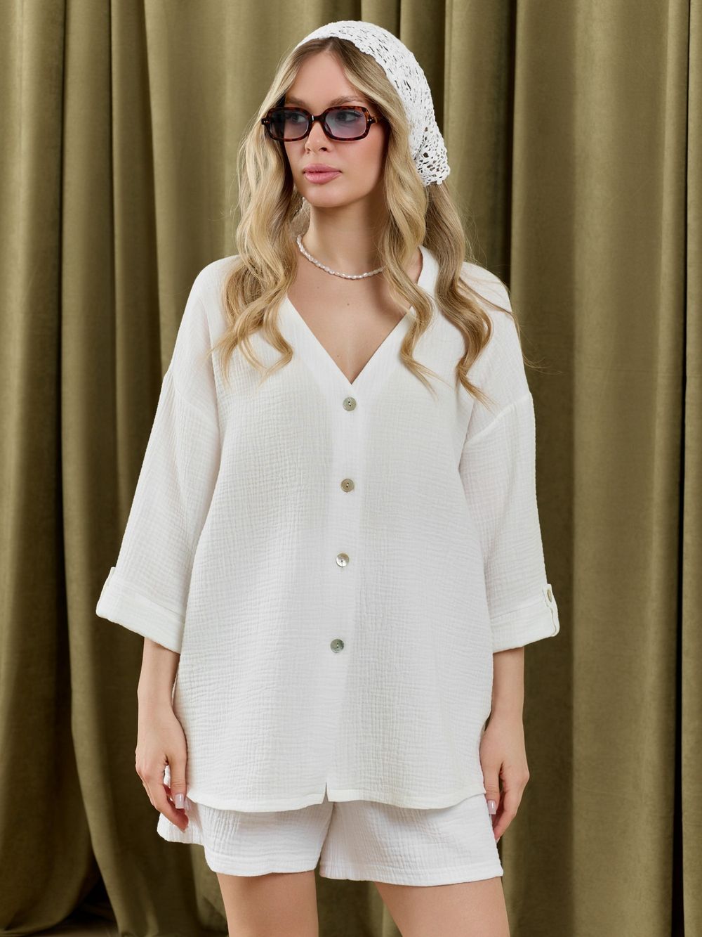 Блузка женская Асель-2 Виотекс БЕЛЫЙ