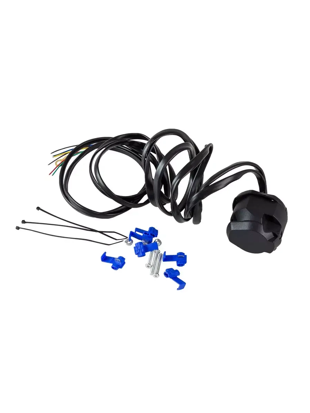 Розетка для прицепа, 7 контактов, с проводкой, 2 м