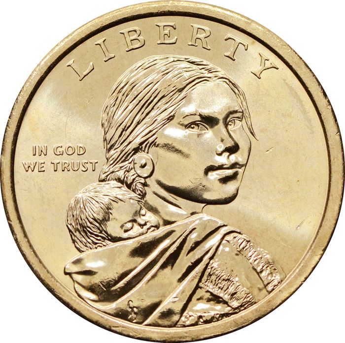 1 доллар (dollar) 2011 P США «Коренные Американцы - договор с Вампаноагами(трубка мира)»