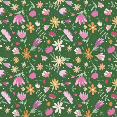 Seamless floral pattern _ 01112021_dark green