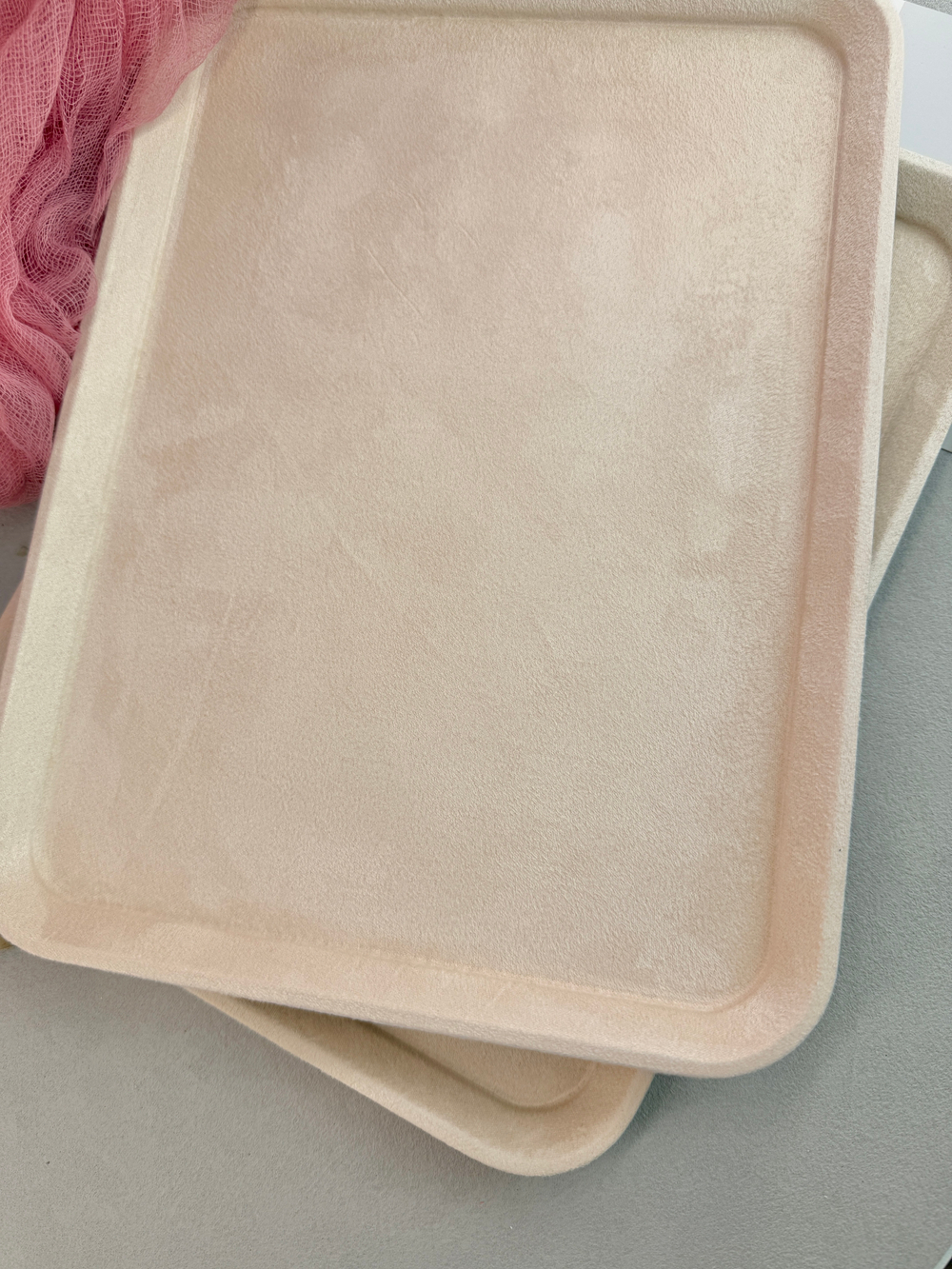 Бархатный планшет 30*22 см, бежевый