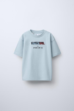 ZARA ФУТБОЛКА С ПРИНТОМ «ЖЕМЧУГ ДРАКОНА»©, СИНИЙ