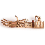 Механическая Рука Wood Trick - деревянный конструктор, сборная механическая модель, 3D пазл