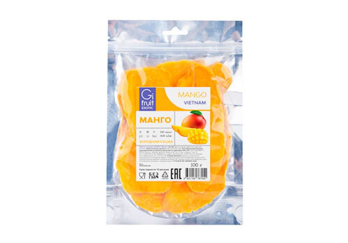Сушеный манго, 100г