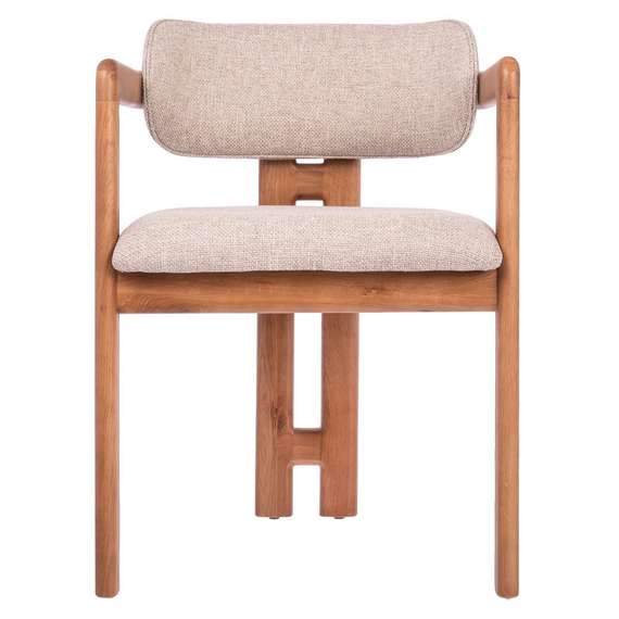 Стул Oberon, бежевая рогожка, ножки орех