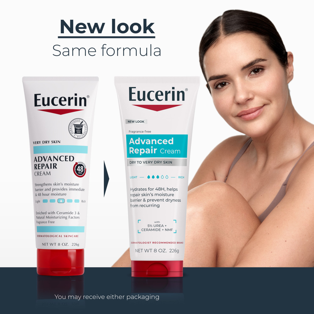 Eucerin, Улучшенный восстанавливающий крем, без отдушек, 226 г (8 унций)