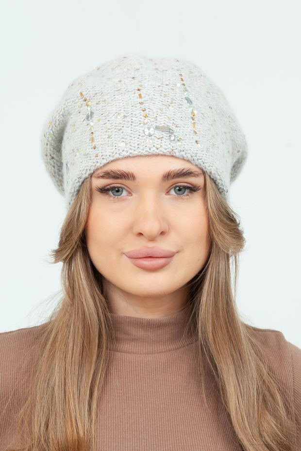 1010 B Шапка (Бежевый / 57-58 / 30х30х6 / 57 / Бежевый / Шерсть / 0.3)