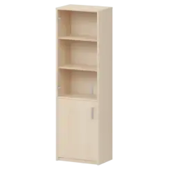 Шкаф комбинированный узкий с прозрачным стеклом А-321/А-стл321пр Бук 560x365x2000 Арго