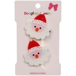 Зажимы для волос детские 2шт «БИСКВИТ», Дед Мороз, 5см