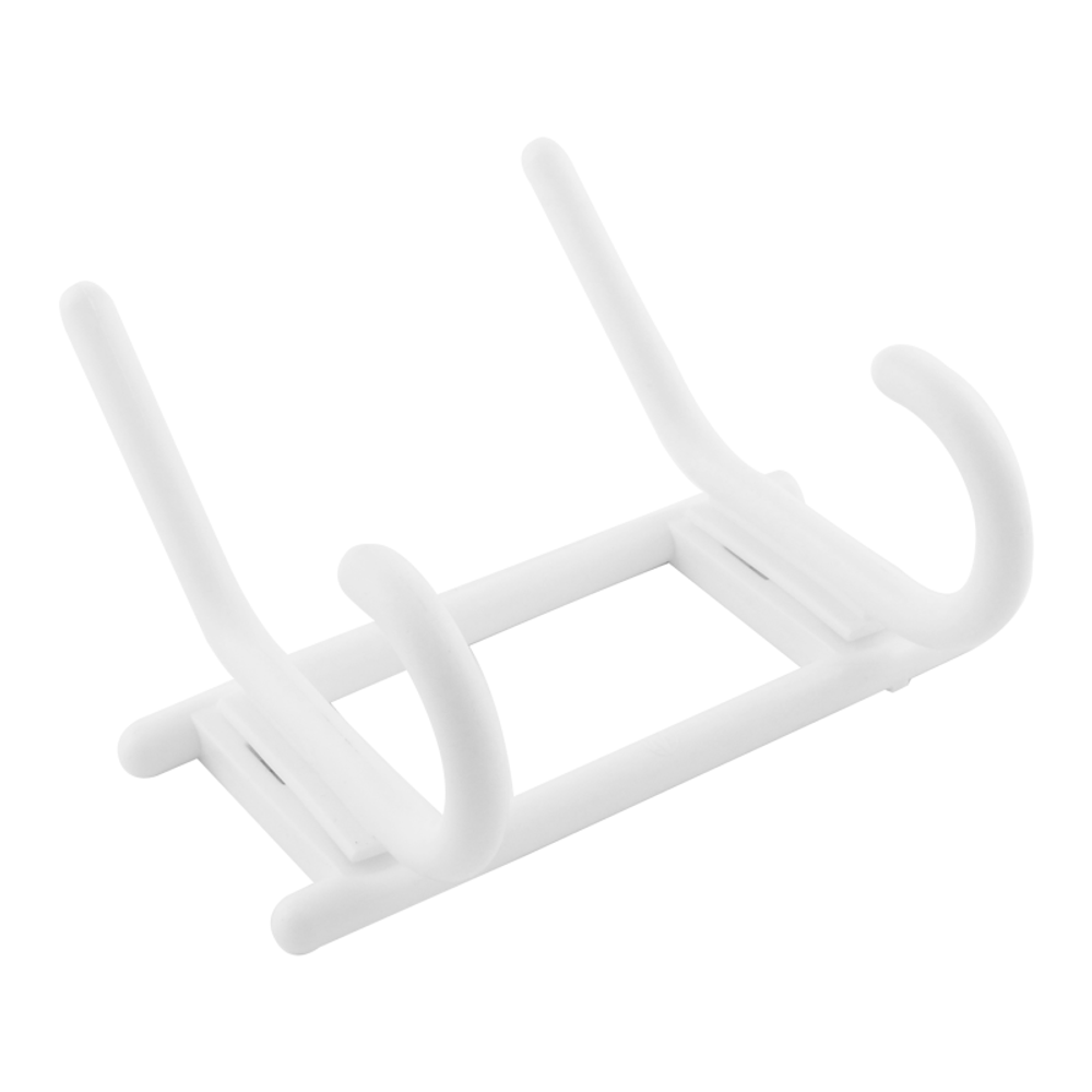 ВЕШАЛКА 2-Х КРЮЧКОВАЯ СНЕЖНО-БЕЛАЯ. ПЛАСТ