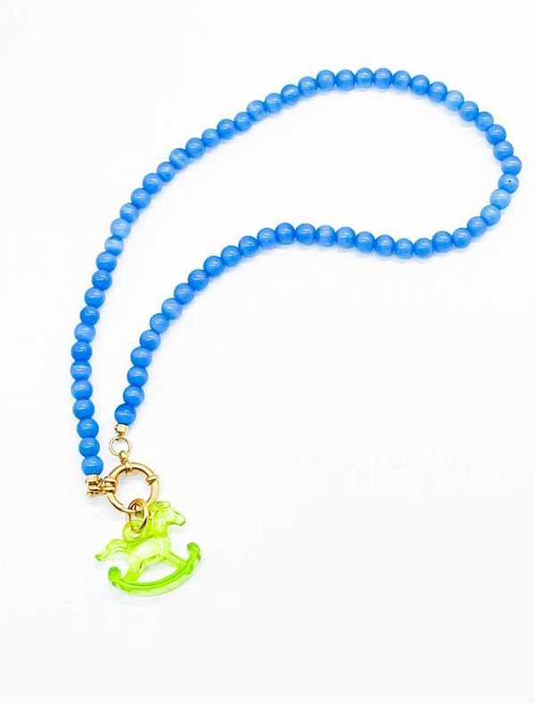 Чокер из камня Cat Eye 6 мм