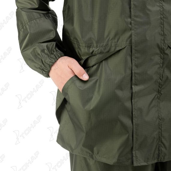 Костюм ветровлагозащитный Походный, цв.зеленый PU 5000 р.52 (T-KS-VVZ-XL-PU5-002) Helios