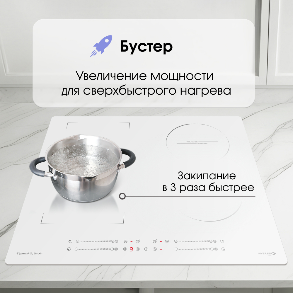 Индукционная варочная панель Zigmund & Shtain CI 49.6 W