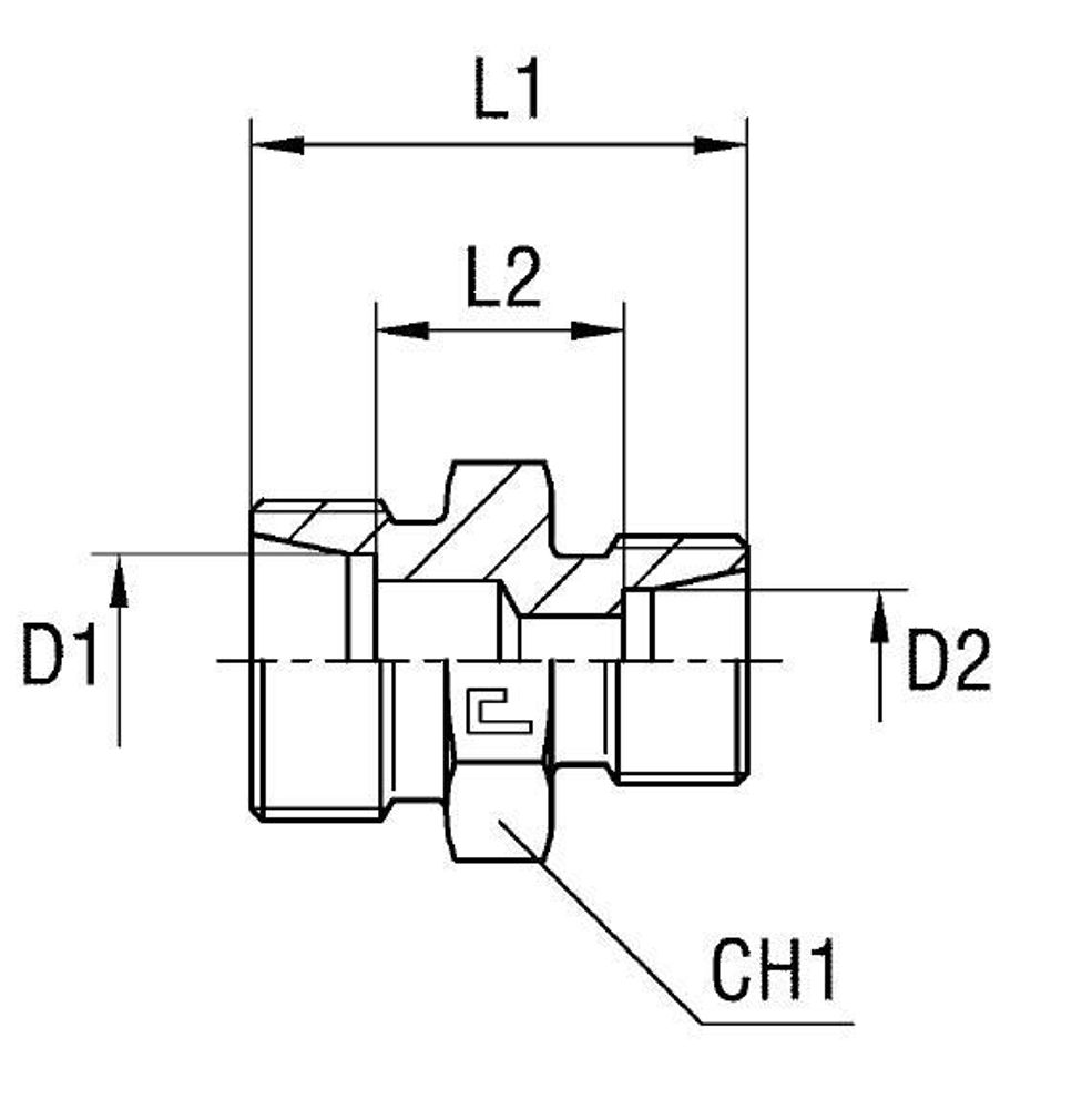 Соединение PR DL22 DL15 (корпус)