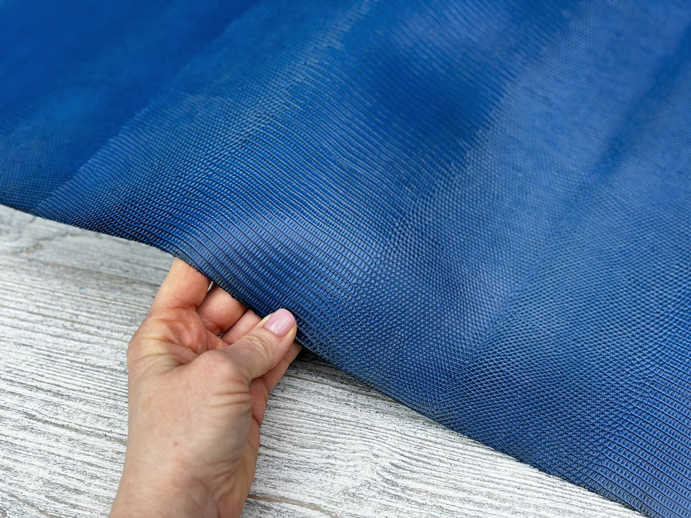 Lizard Blue (0,9-1,1мм), цв. Голубой, натуральная кожа