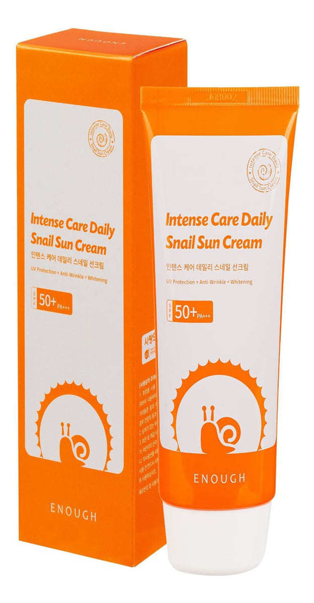 Крем для лица Enough Intense Care Daily Snail Sun Cream SPF50+ PA+++ увлажняющий солнцезащитный с экстрактом улитки 70 мл