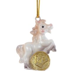 GAEM Фигурка декоративная подвесная "Лошадка", L3 W1,5 H4 см, 6в.