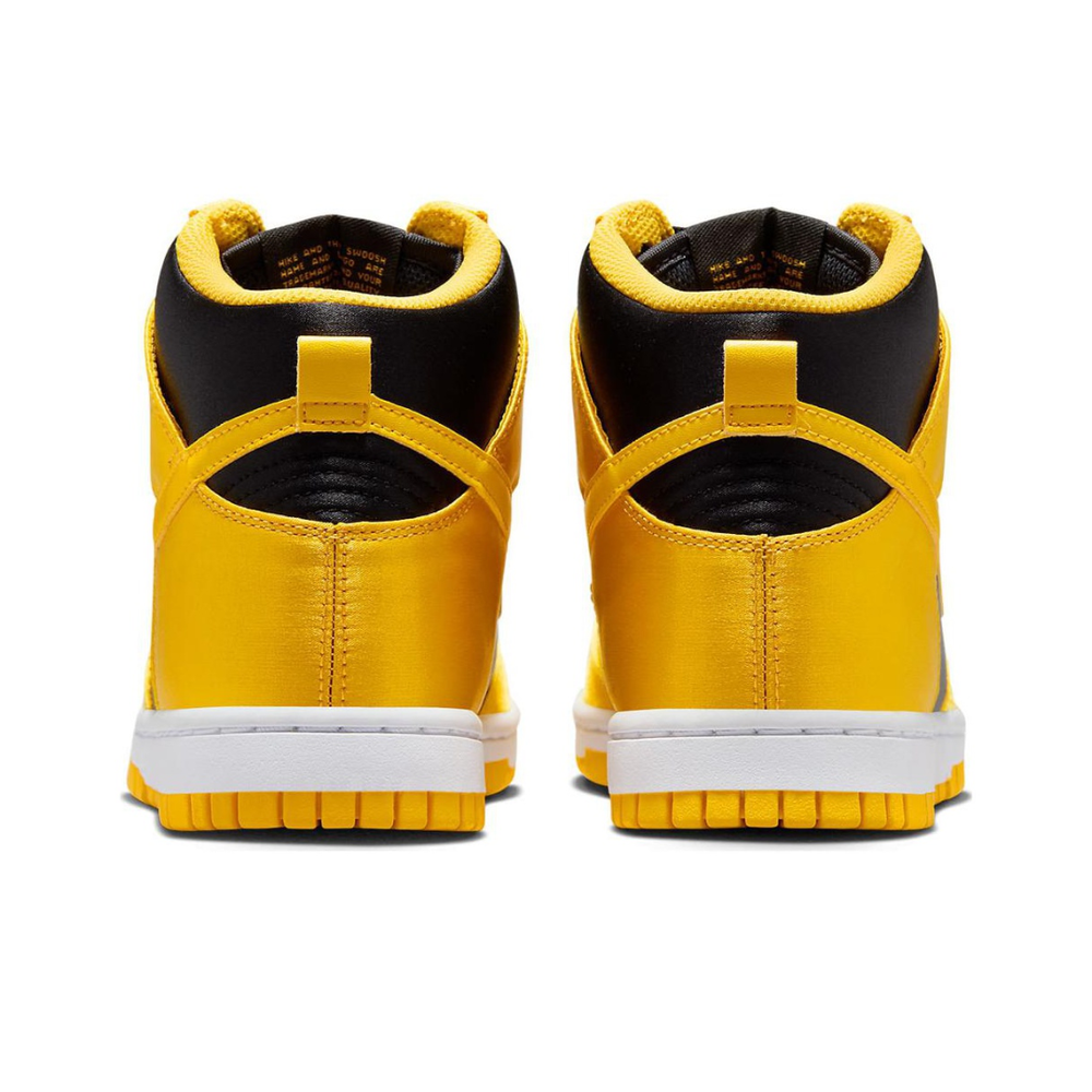 Женские кроссовки Nike Dunk High Goldenrod Satin 'Yellow Black' FN4216-001