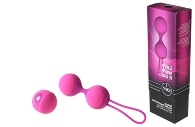Комплект взаимозаменяемых шариков Stella ll Double Kegel Ball Set (Цвет: фуксия, розовый)