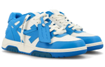 OFF-WHITE Out of Office leather low-cut fashion sneakers men's blue and white