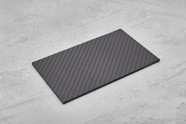 Карбон twill 3К саржа, плашка 130x80x3мм