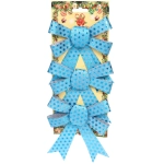 Бант на ёлку «Искры» 10*13 см (набор 3 шт), Голубой