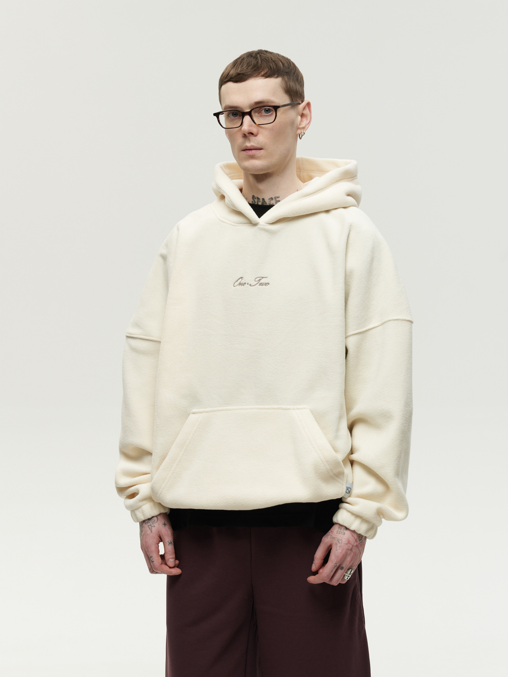 Drawstring Hoodie Cream