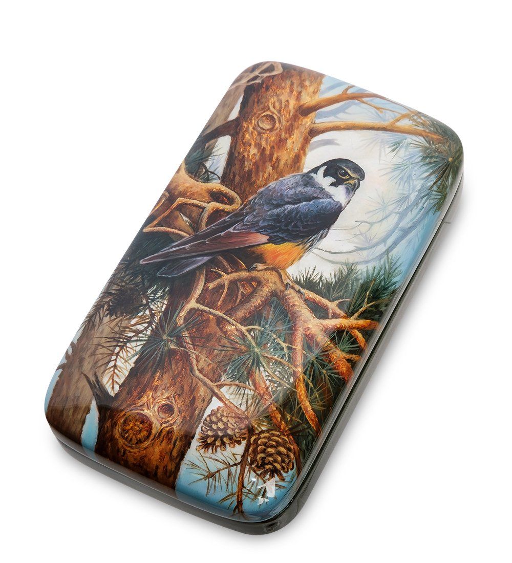 Народные промыслы ШК-20/39 Шкатулка «Сокол» худ. Ларина М.