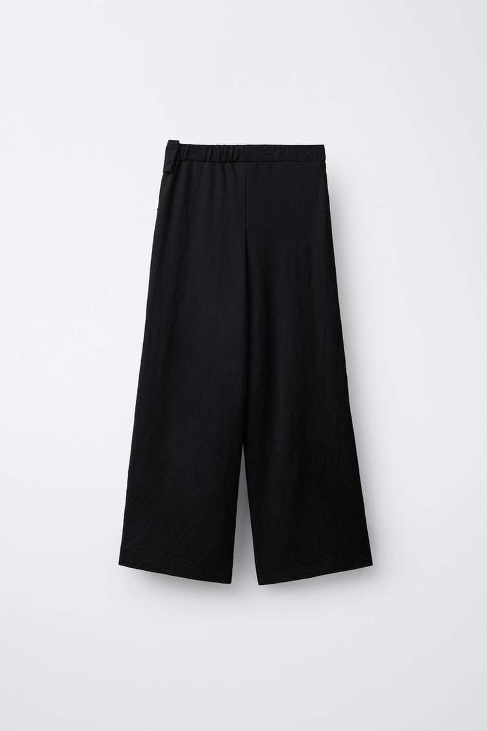 ZARA ШИРОКИЕ БРЮКИ В ПОЛОСКУ, ЧЕРНЫЙ