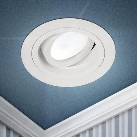 Светильник встраиваемый алюм. KL84 WH MR16/GU5.3 бел. Эра Б0054346